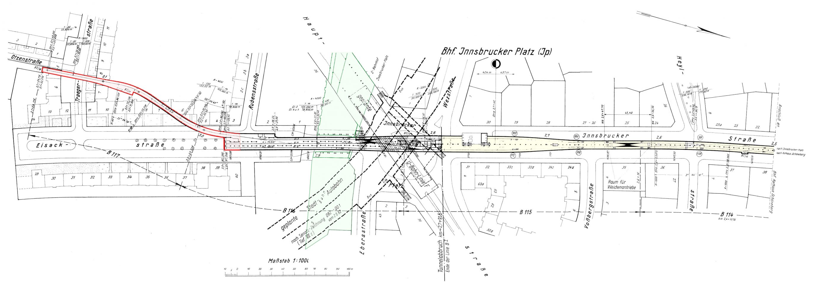 U-Bahntunnel am Innsbrucker Platz um 1930